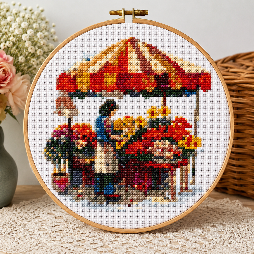 Cross Stitch Kit – Flower Market