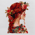 Rose Garden Girl Cross Stitch Kit