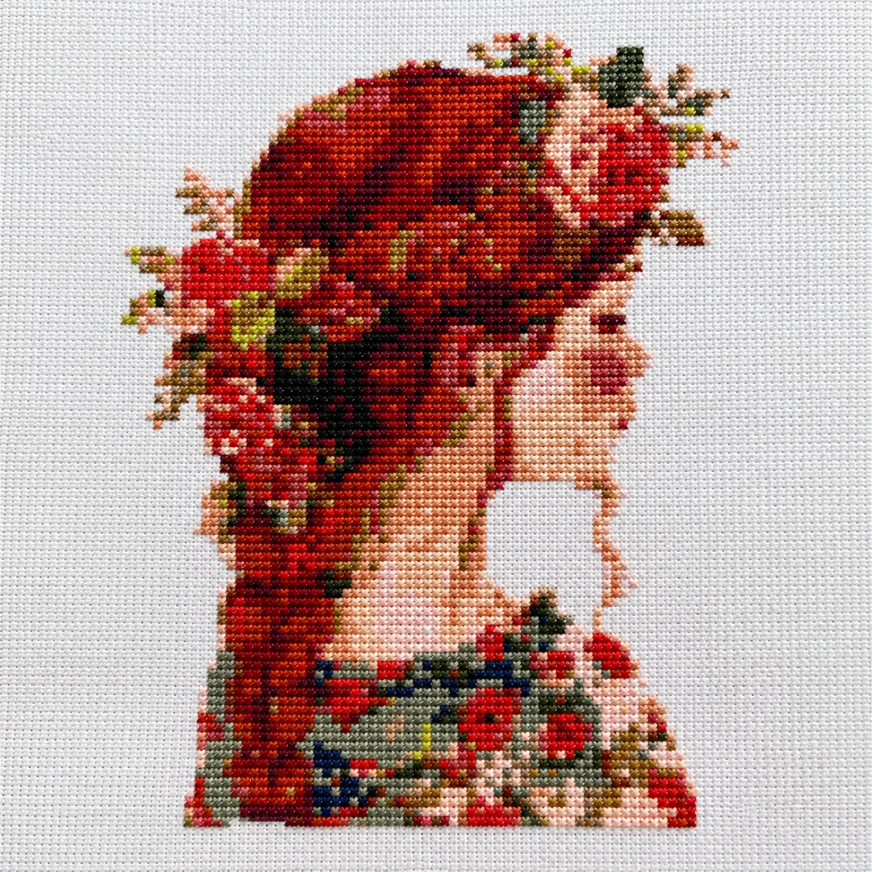 Rose Garden Girl Cross Stitch Kit