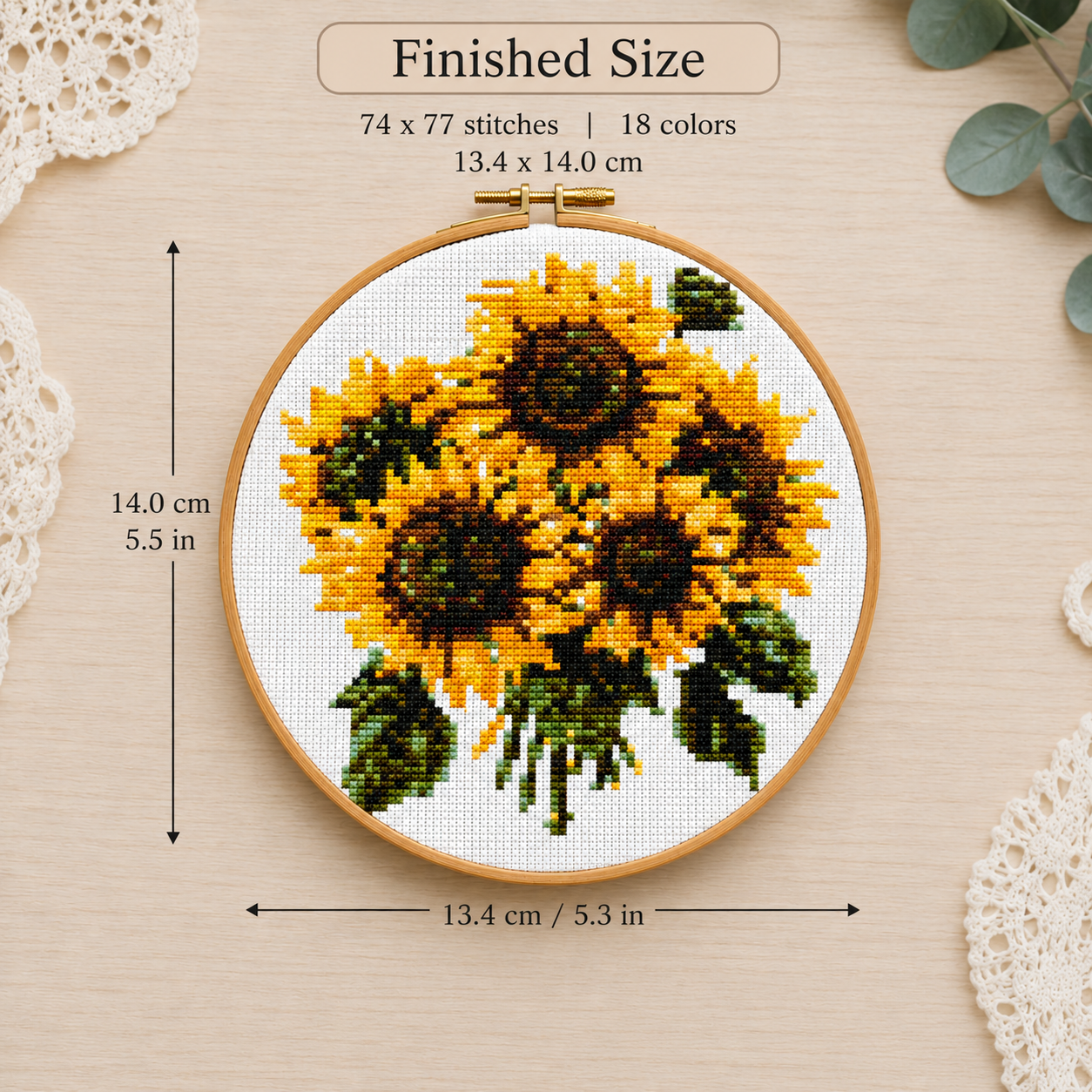 Sunflower Bouquet Cross Stitch Kit