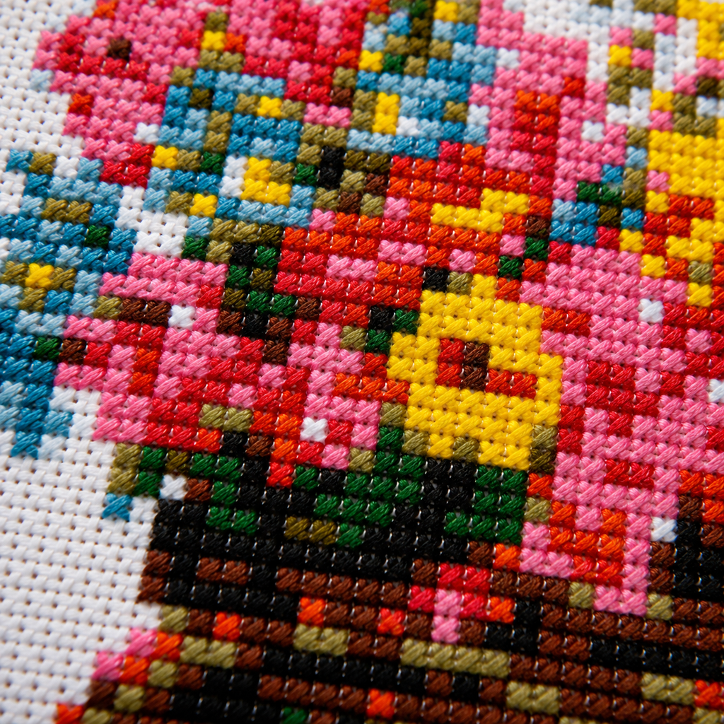 Cross Stitch Kit  – Flower Cart in Bloom
