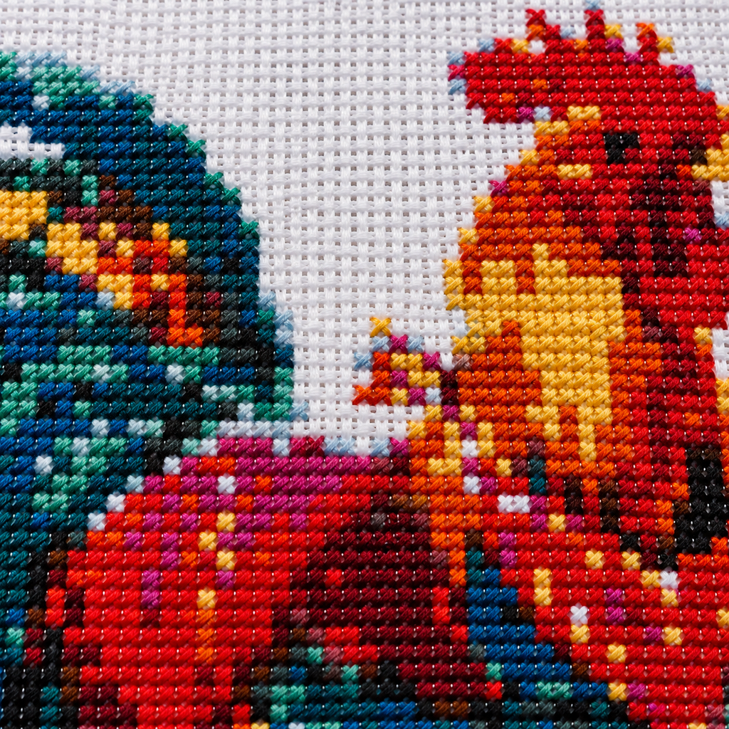 Cross Stitch Kit  – Colorful Farm Rooster