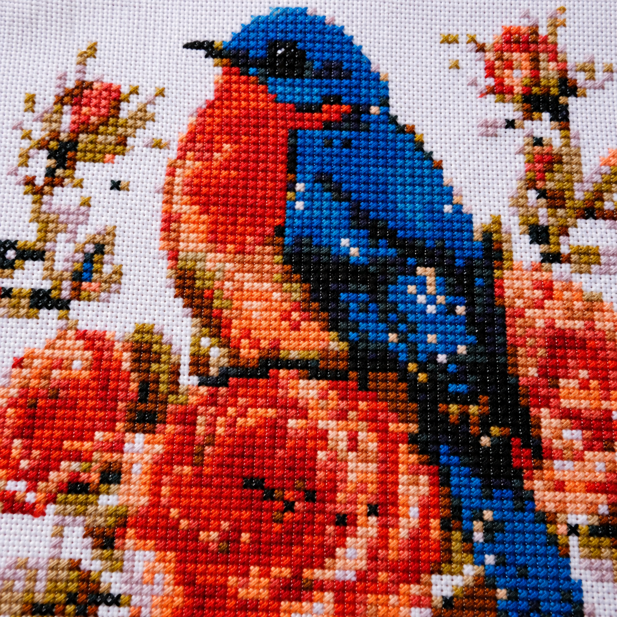 Cross Stitch Kit  – Bluebird and Roses
