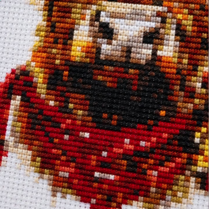 Cross Stitch Kit  – Highland Cow with Red Bandana